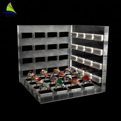 3mm Acryl van de de Juwelenvertoning van de Juwelenvertoning van de het Rek Zwarte Enige Acrylvinger de Ringshouder