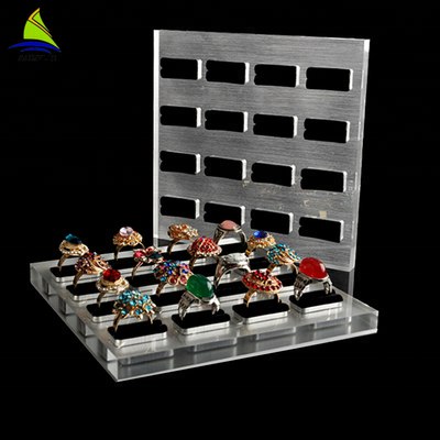 3mm Acryl van de de Juwelenvertoning van de Juwelenvertoning van de het Rek Zwarte Enige Acrylvinger de Ringshouder