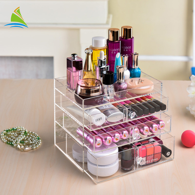 3 - Laag Plastic maakt Acryl Organisator omhoog tot Acrylmake-uptribune Hoge Hardheid