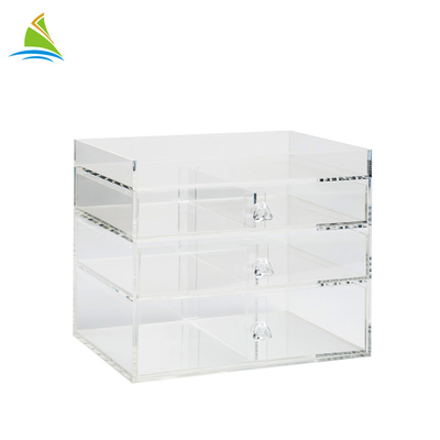3 - Laag Plastic maakt Acryl Organisator omhoog tot Acrylmake-uptribune Hoge Hardheid