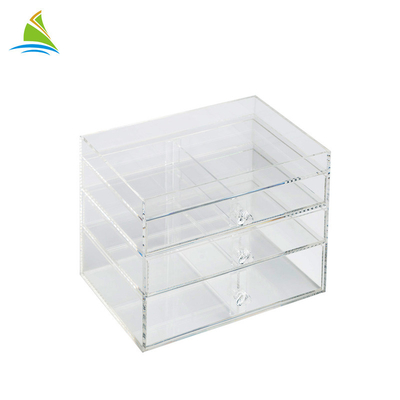3 - Laag Plastic maakt Acryl Organisator omhoog tot Acrylmake-uptribune Hoge Hardheid