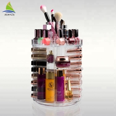Duidelijke Manier Acryl Kosmetische Vertoning die Acryllippenstiftorganisator roteren