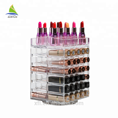 De aangepaste Acryl Kosmetische van de de Houders Acrylmake-up van de Vertonings Duidelijke Lippenstift Doos van de de Opslaghouder
