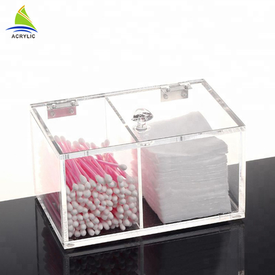Plastic Acryl Kosmetische Katoenen van de Vertonings Vlakke Acrylmake-up Opslagdoos