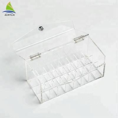 De transparante acrylvitrine van de make-uplippenstift maakt omhoog Organisator