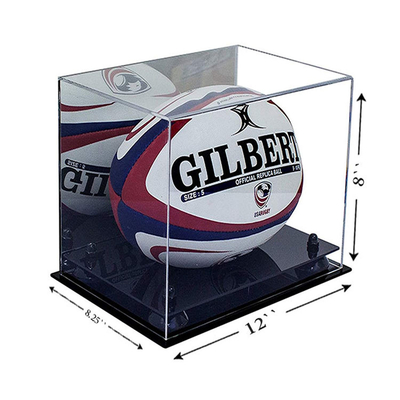 Duidelijke AcrylVan de Sportenproducten van de Vitrinedoos van het de Winkeltafelblad Duidelijke Acryl het RugbyVitrine
