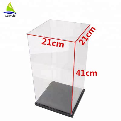 Hoog polijst Vierkante Acryl de Luxe Tegen Hoogste Decoratieve Aangepaste Duidelijke Doos van de Vertoningsdoos