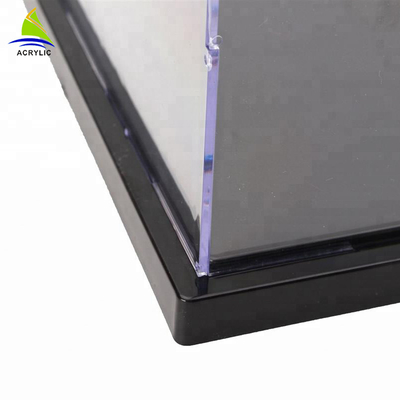 Hoog polijst Vierkante Acryl de Luxe Tegen Hoogste Decoratieve Aangepaste Duidelijke Doos van de Vertoningsdoos