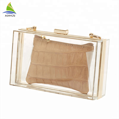 Van de Doosdames van de manier de Elegante Acrylopslag Transparante gepersonaliseerde Acrylhandtas