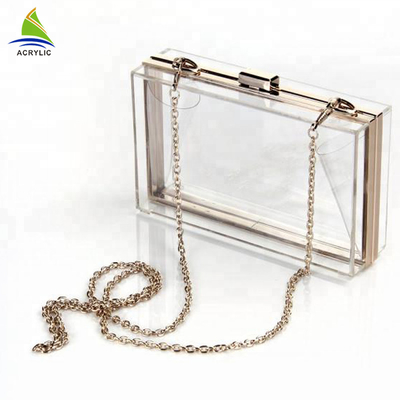 Van de Doosdames van de manier de Elegante Acrylopslag Transparante gepersonaliseerde Acrylhandtas