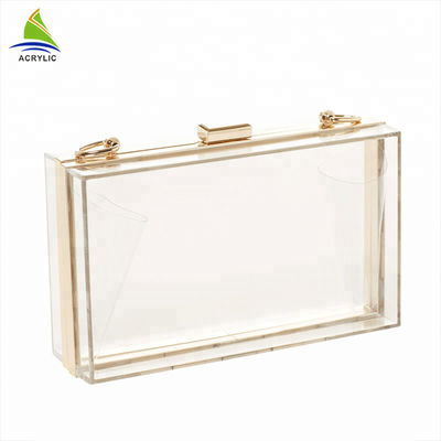 Van de Doosdames van de manier de Elegante Acrylopslag Transparante gepersonaliseerde Acrylhandtas