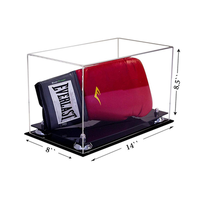 Eco - de Vriendschappelijke Acrylvertoningscontainers ontruimen de Acrylvitrine van de Perspex Bokshandschoen