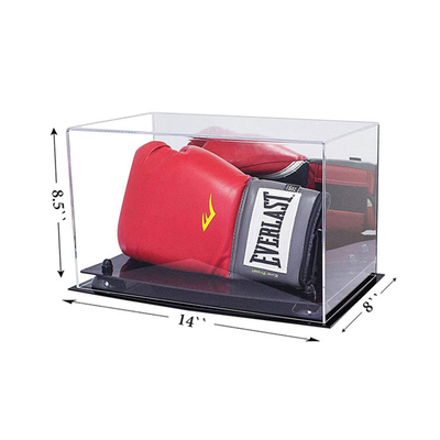 Eco - de Vriendschappelijke Acrylvertoningscontainers ontruimen de Acrylvitrine van de Perspex Bokshandschoen