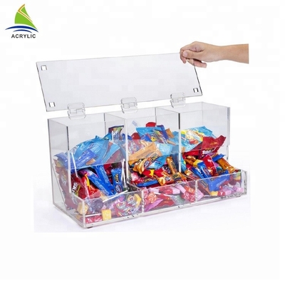 Transparante Acryl van de het Huisvorm van Suikergoedcontainers Mini Acryl het Suikergoedbakken