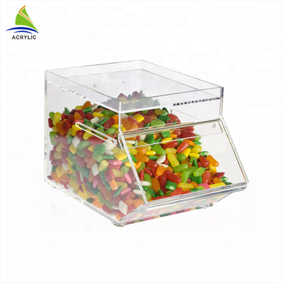 Transparante Acryl van de het Huisvorm van Suikergoedcontainers Mini Acryl het Suikergoedbakken