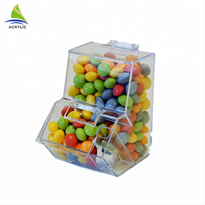 Transparante Acryl van de het Huisvorm van Suikergoedcontainers Mini Acryl het Suikergoedbakken
