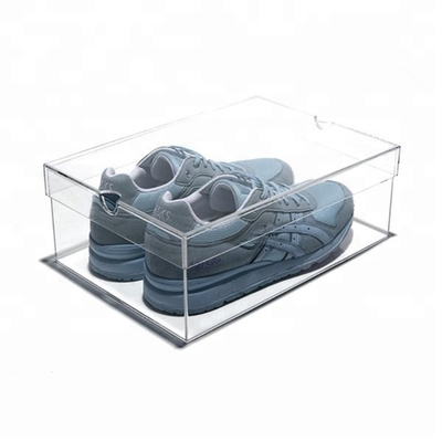 Het Kristal van de de Doos Acryl Vierkante Container van de douane Acrylschoen het Oppoetsen Oppervlaktebehandeling