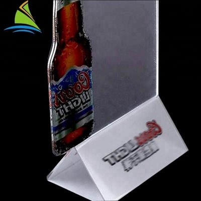 Professionele Acryl van de Tekenvertoning Cool Design Beer Card de Tribune acrylhouder van Holde