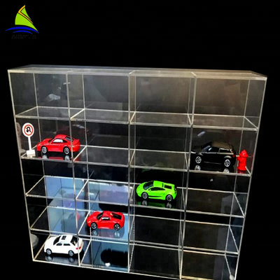 De commerciële Acryl het Stuk speelgoed van de MuurVitrine Muur van de het Speelgoedshowcase van de Auto Acrylvertoning zet op