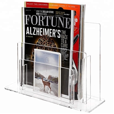 Elegant Acryl van de het Tijdschriftvertoning van de Brochuretribune Duidelijk Acryl het Rek Eenvoudig Ontwerp
