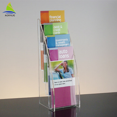 360 Graden die Duidelijke Vertoningscountertop Duidelijke Acryldocument Houder roteren