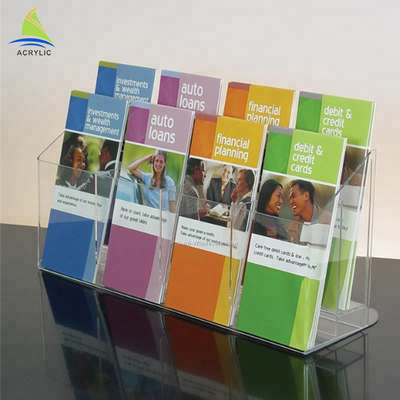 De Houdersa4 A5 Countertop van de manier de Duidelijke Acrylbrochure Houder van de Informatiebrochure