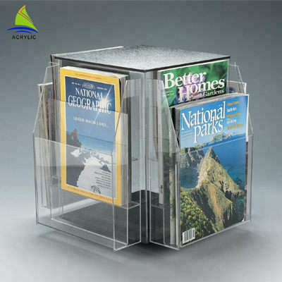De Houdersa4 A5 Countertop van de manier de Duidelijke Acrylbrochure Houder van de Informatiebrochure