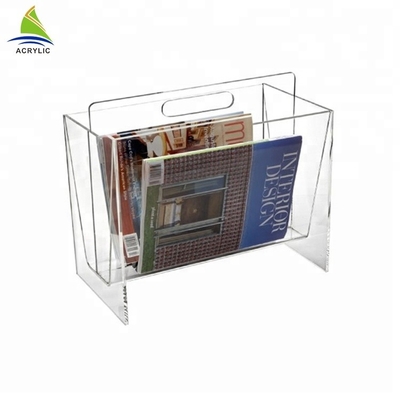 Het aangepaste Acryl van de het Tijdschriftkrant van de Prentbriefkaarhouder Acrylrek Vriendschappelijke Eco -