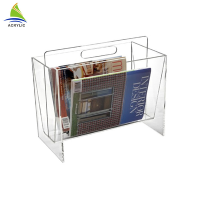 Het commerciële Acrylrek van het de Desktoptijdschrift van Brochurehouders voor opslag
