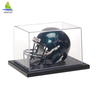 OEM de Transparante Doos van de Voetbal Acrylvertoning, de Vitrine van de Balhelm