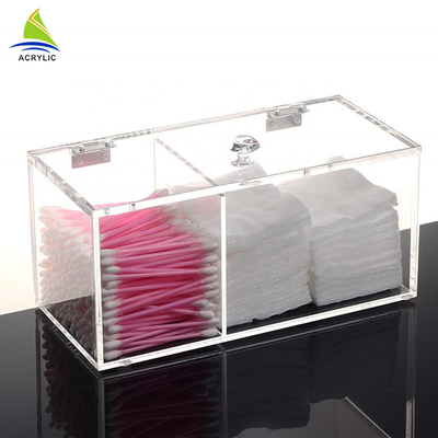 1L ontruim Katoenen Stootkussen en Q - tip Organisator Katoenen Acrylzwabberhouder