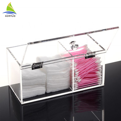 1L ontruim Katoenen Stootkussen en Q - tip Organisator Katoenen Acrylzwabberhouder