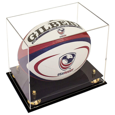 Aangepaste Acryl de Vertoningsdoos van de Rugbybal/Duidelijke AcryldoosVitrines