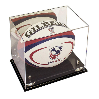 Aangepaste Acryl de Vertoningsdoos van de Rugbybal/Duidelijke AcryldoosVitrines