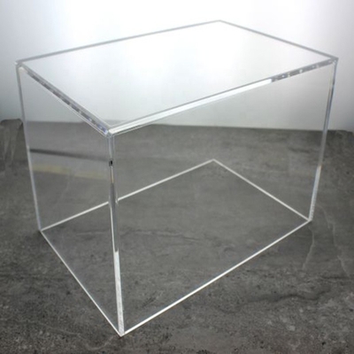 5 zijdekkings12x12x18 Duim 5mm Acrylvertoningsdoos met Embleemdruk