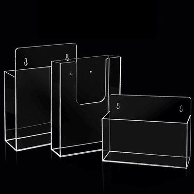 OEM Acrylbrochurehouders, Muur Opgezette Plastic 1/3 A4-Pamflethouder