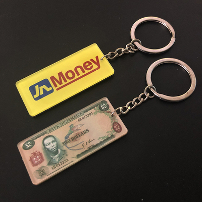 Manier Gedrukte Douane Acrylkeychains voor de Reclame van Giften Gemakkelijk schoon te maken