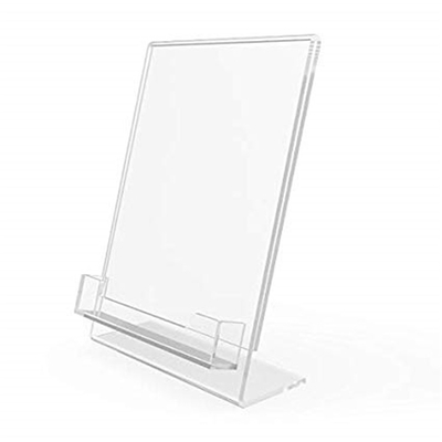 5 &quot; X 7“ Houder van het het Tussenvoegselteken van het Perspexplexiglas de Acryl Gehelde met Visitekaartjezak