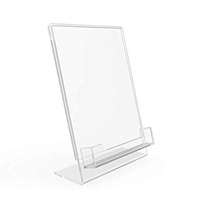 5 &quot; X 7“ Houder van het het Tussenvoegselteken van het Perspexplexiglas de Acryl Gehelde met Visitekaartjezak