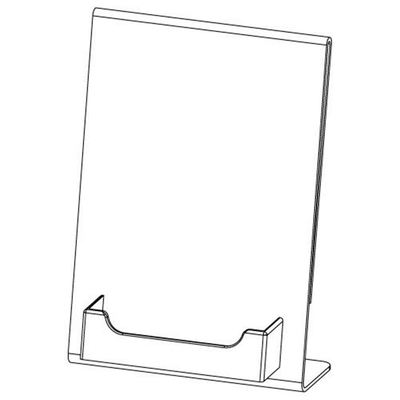 5 &quot; X 7“ Houder van het het Tussenvoegselteken van het Perspexplexiglas de Acryl Gehelde met Visitekaartjezak