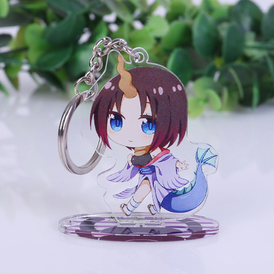 Douane drukte het Acrylcountertop Cijfer van Anime van de Vitrinerechtopstaande reiziger Acrylkeychain