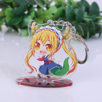 Douane drukte het Acrylcountertop Cijfer van Anime van de Vitrinerechtopstaande reiziger Acrylkeychain