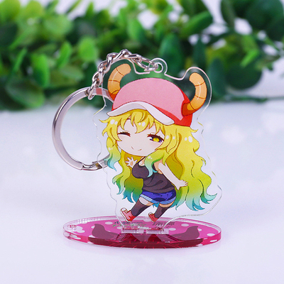 Douane drukte het Acrylcountertop Cijfer van Anime van de Vitrinerechtopstaande reiziger Acrylkeychain