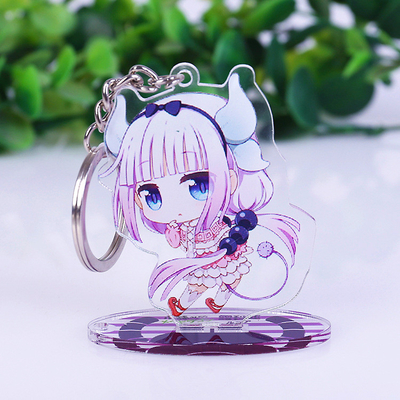 Douane drukte het Acrylcountertop Cijfer van Anime van de Vitrinerechtopstaande reiziger Acrylkeychain