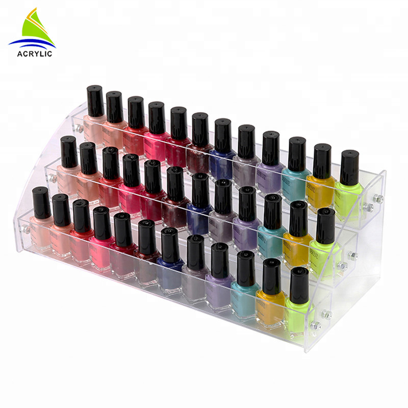 Tiered Acryl Kosmetische van de de Flessentribune van het Vertonings Acryl Materiële Nagellak de Houders Kosmetische Organisator