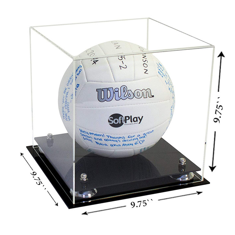 Containers van de de Doos Acrylvertoning van de winkel de Acrylvertoning voor Volleyballoem de Dienst