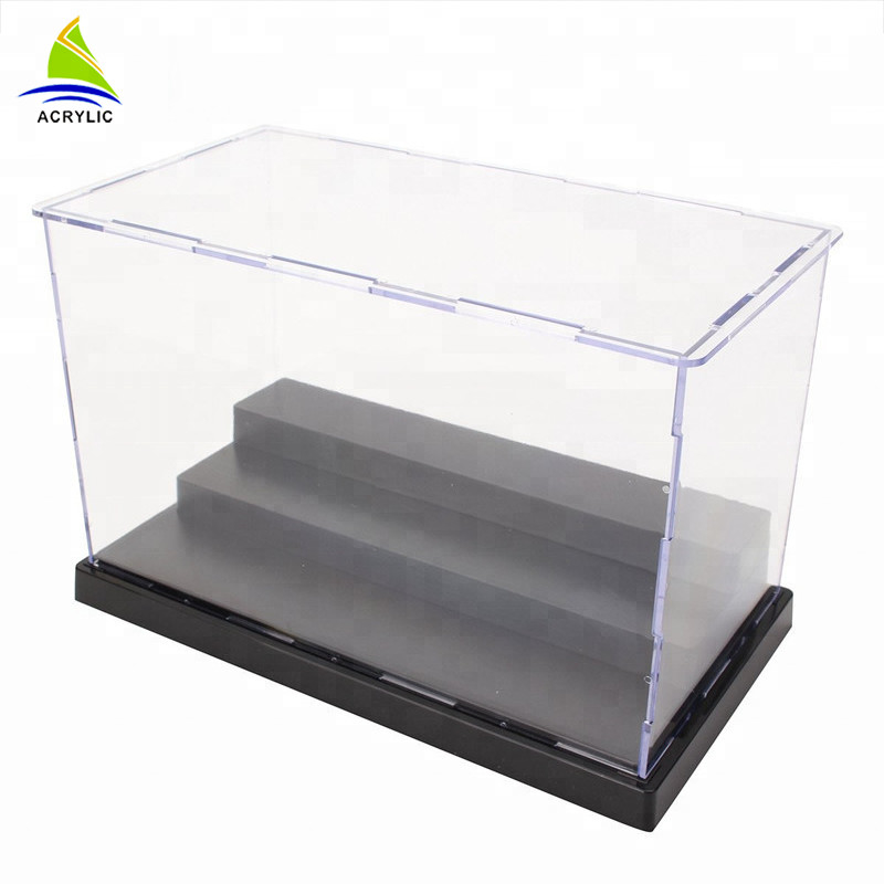 Commerciële Acryl van het de Douaneembleem van de Vertoningsdoos Acryl de Opslagdoos met MagneetVitrine