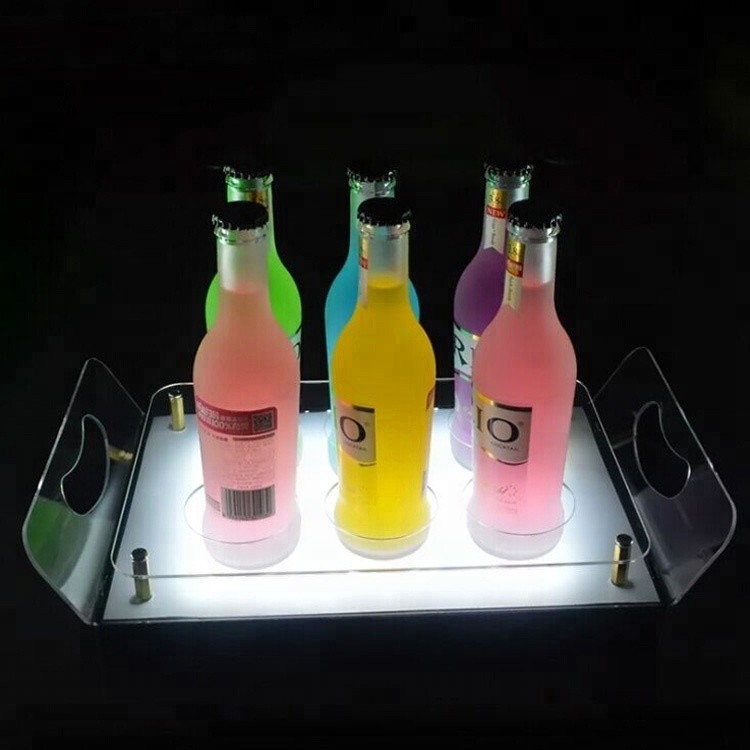 Acryl Geleid van de de Plankenvertoning van de Barplanken Geleid Alcoholische drank de Tribunedienblad voor Opslag